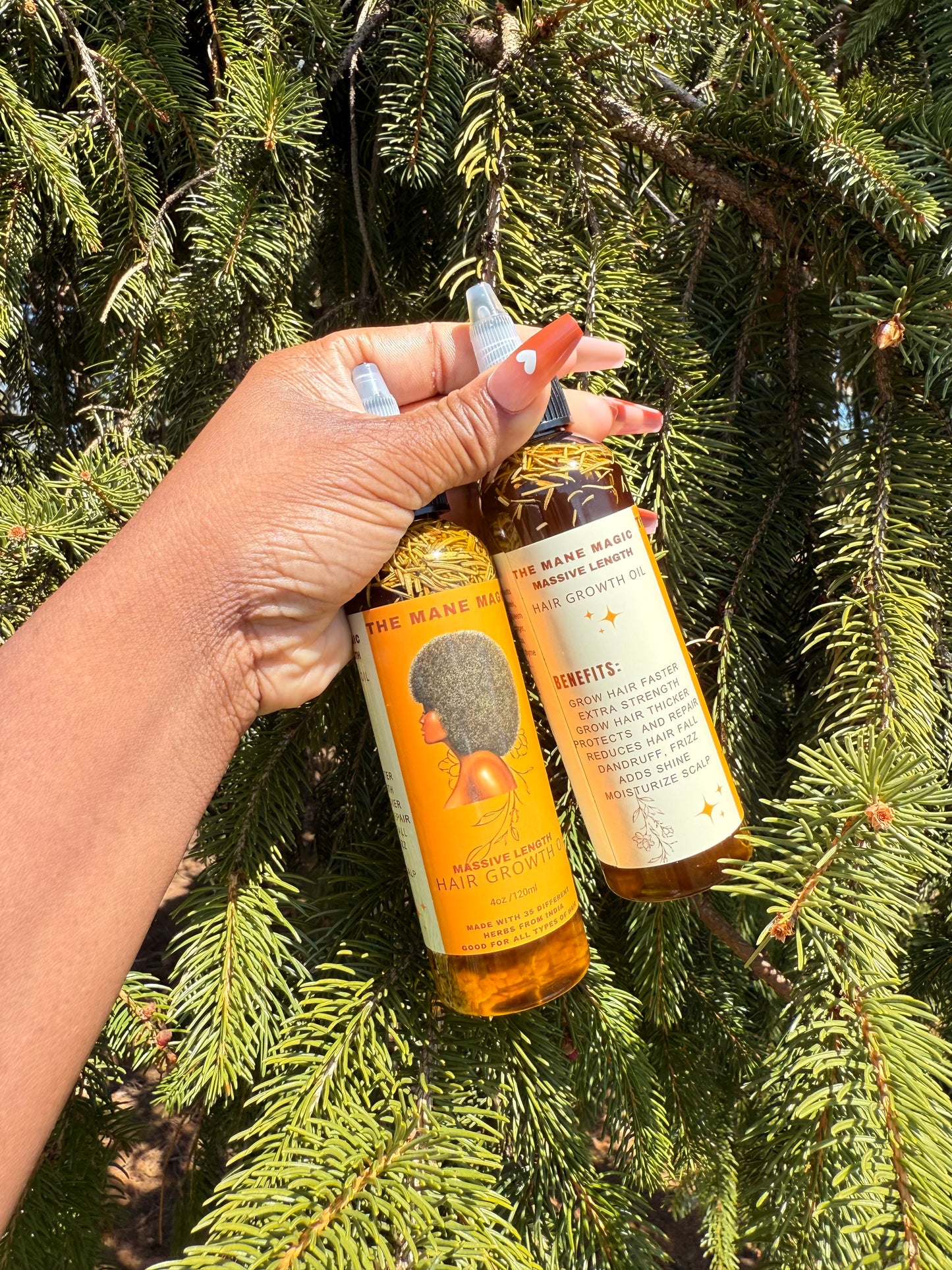 The Mane Magic Hair Growth Oil 4oz Haircare with 35 organic ingredients to stimulate and promote healthy and hair growth