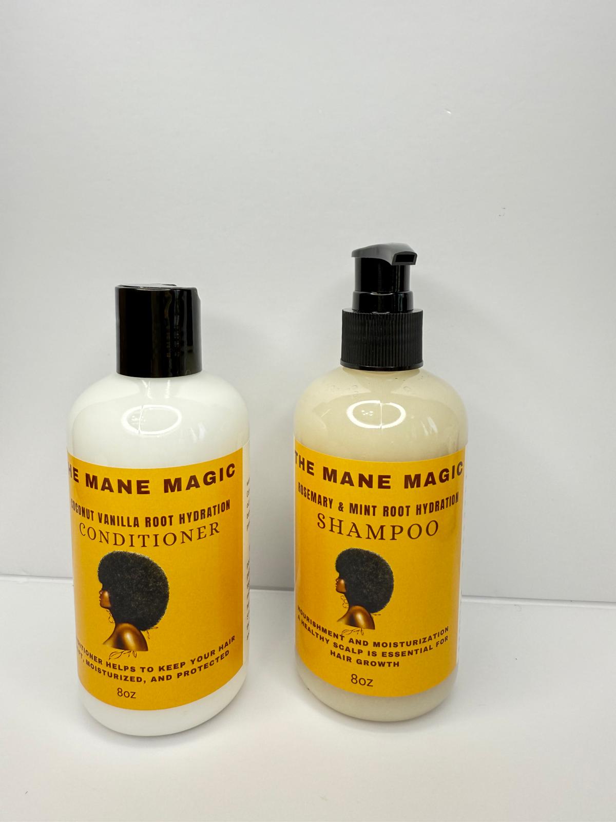 The Mane Magic Rosemary Mint shampoo & coconut vanilla conditioner
