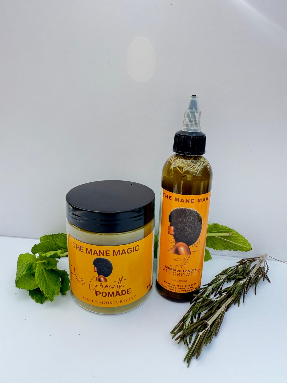 The Mane Magic Hair Growth Pomade & Hair Growth oil set