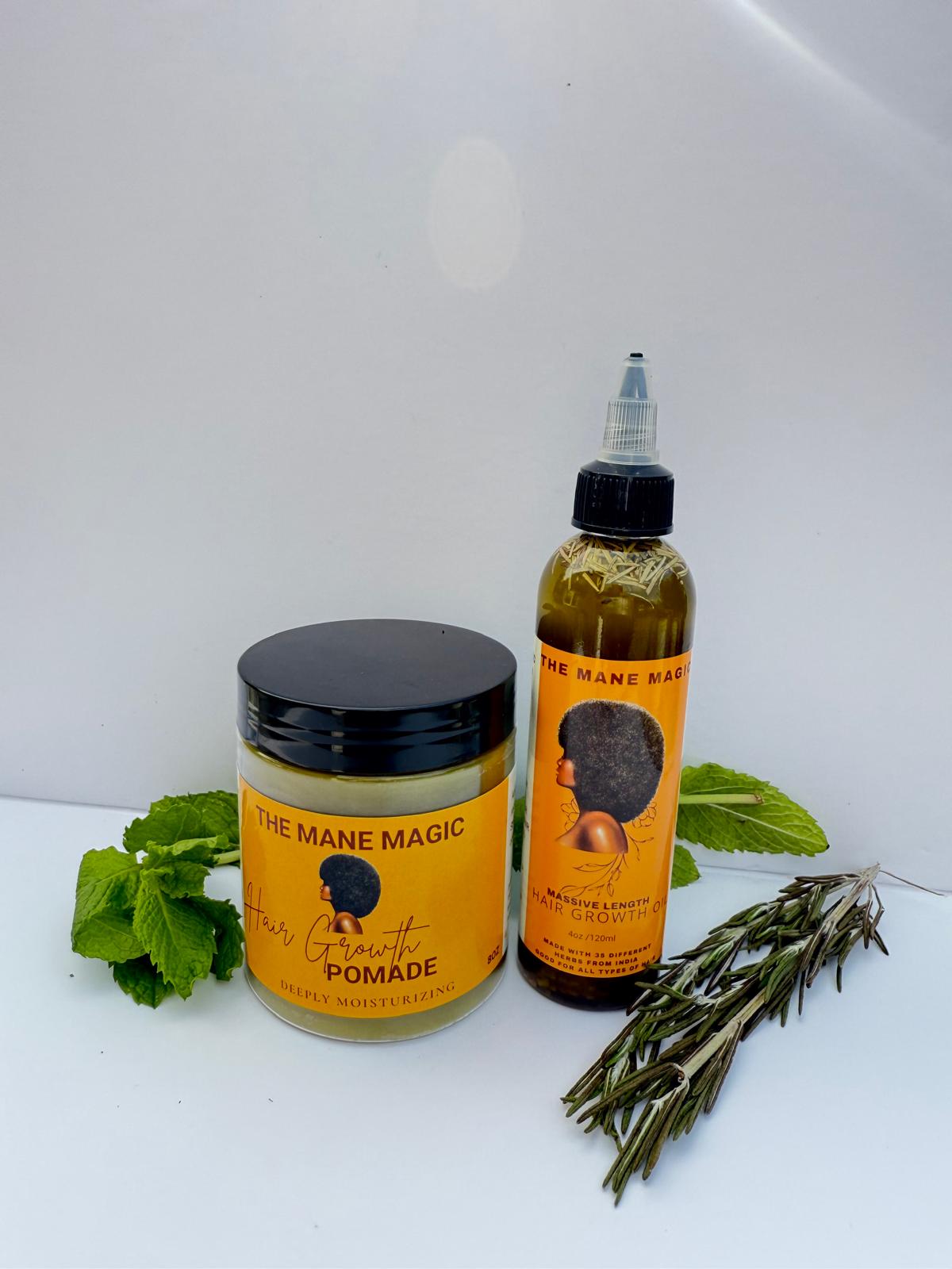 The Mane Magic Hair Growth Pomade & Hair Growth oil set
